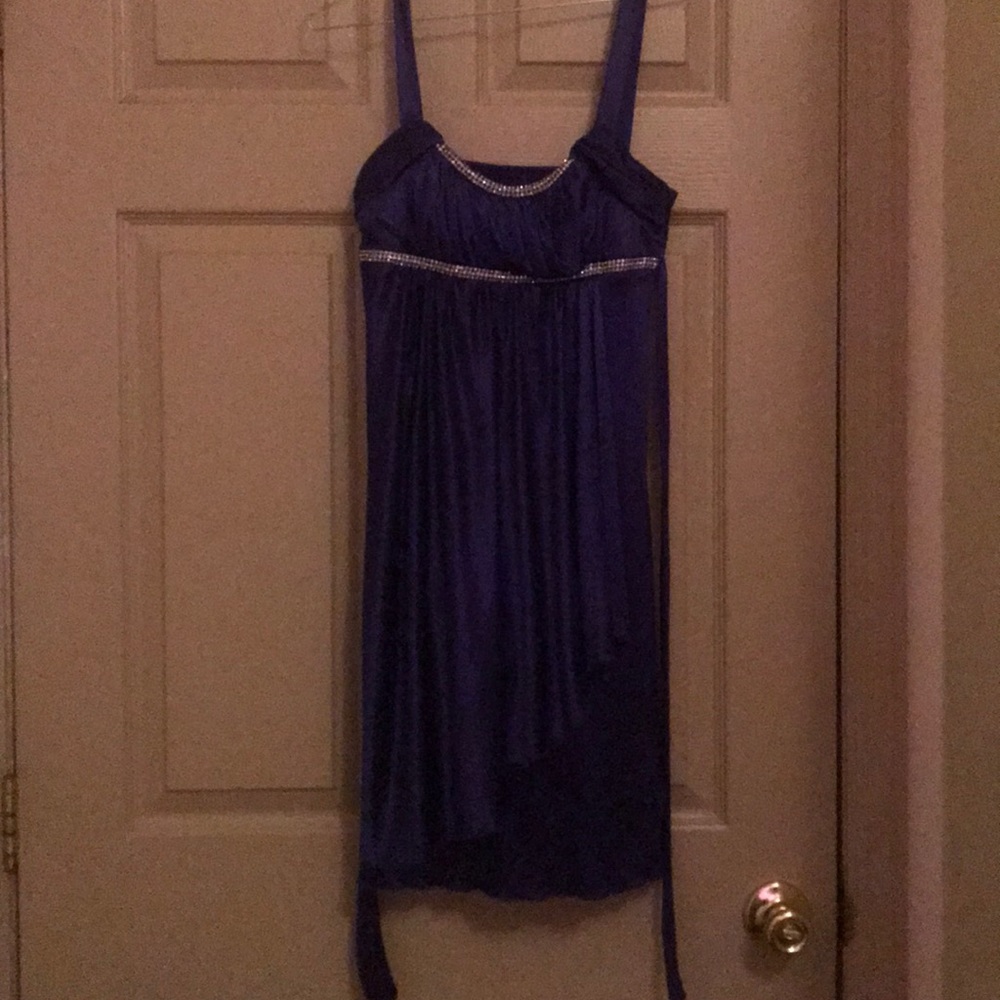 Purple Dress with Rhinestones